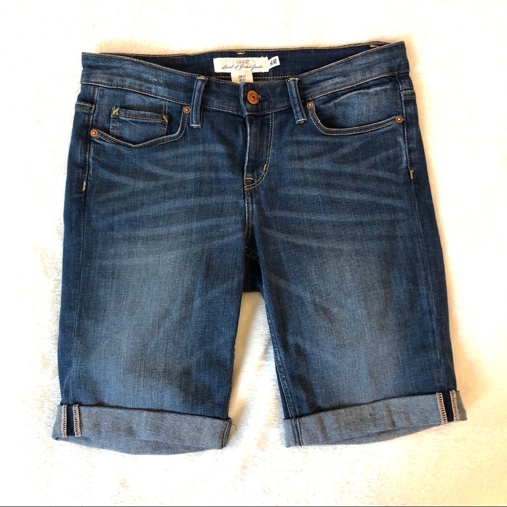 H&M LOGG Bermuda Denim Jean Shorts size 27